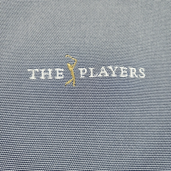 Nike Polo Dri Fit Shirt Size XL Grey Striped The Players Championship Logo - Picture 8 of 10